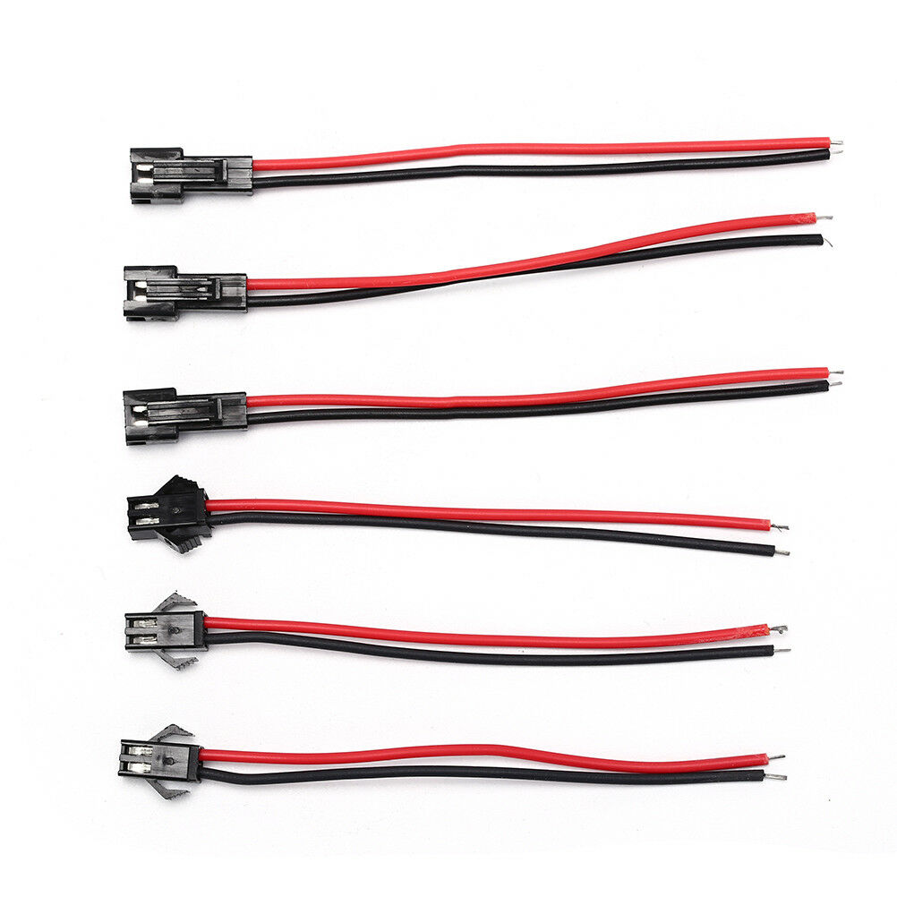 10Pairs 10cm Long JST 2Pins Plug Male/Female Wire Connector Quick Conne.l8