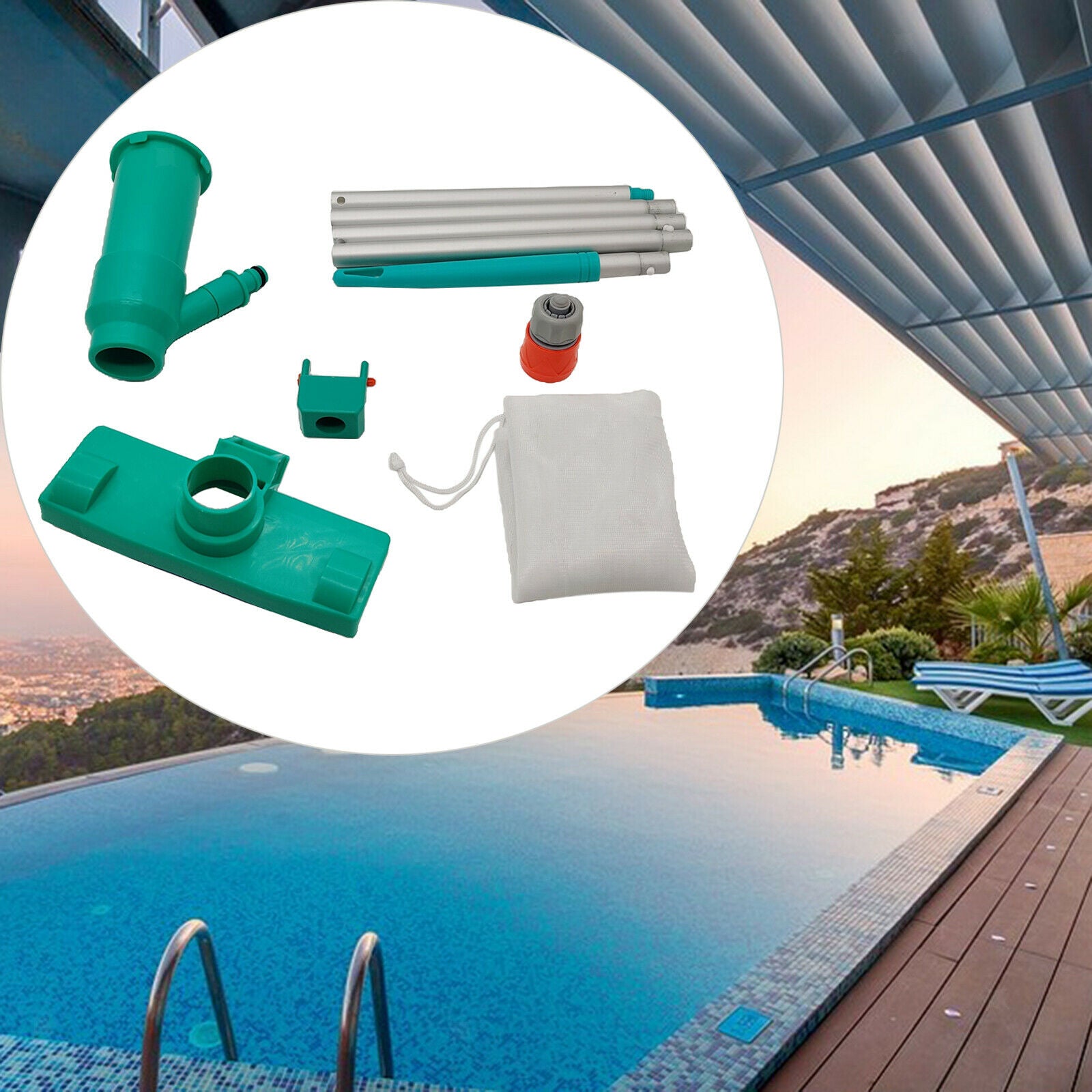 Pool Vacuum Jet Cleaner with Brush for Above Ground Pools Spas US Joint