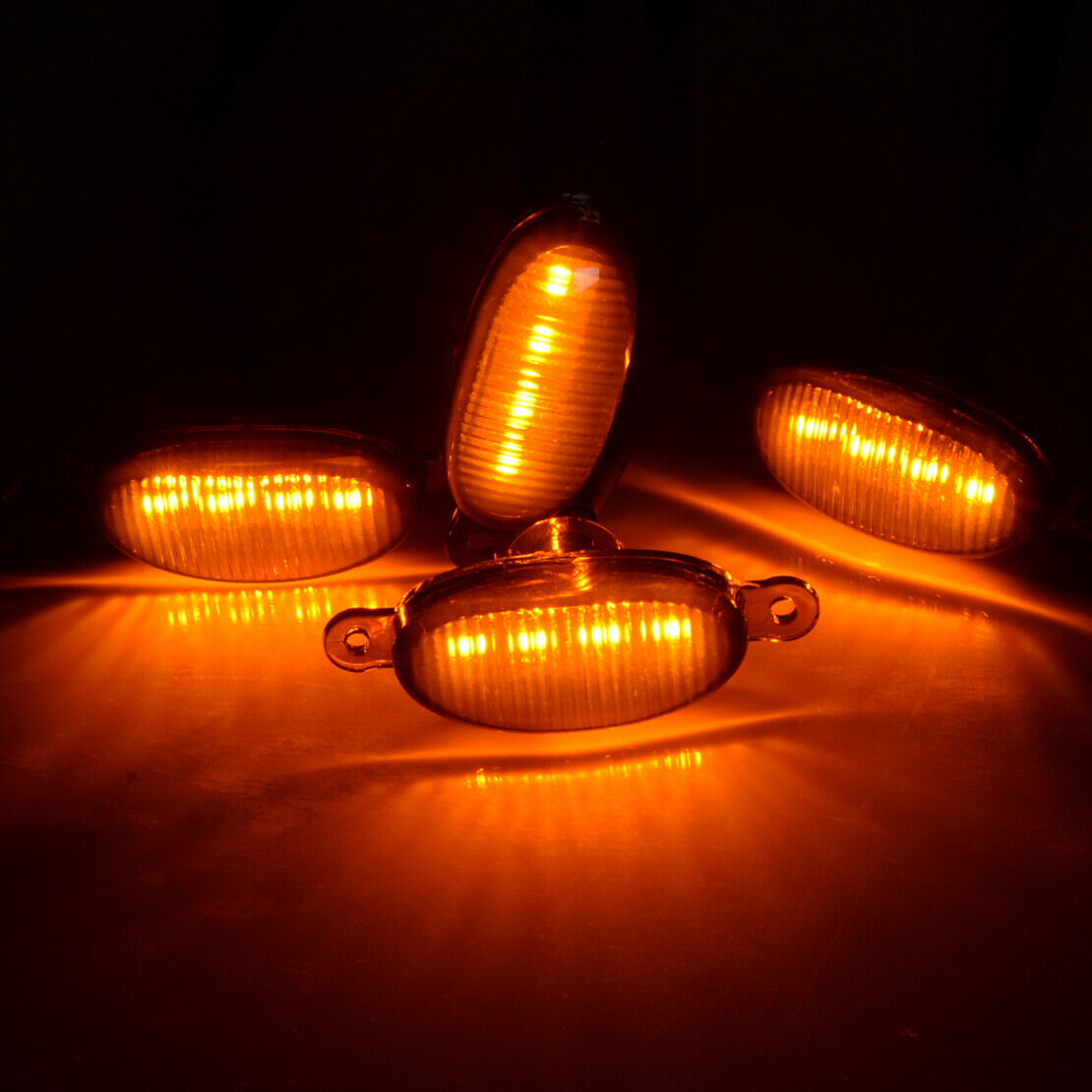 4x Smoked Lens LED Front Bumper Grille Light Kit Fit for Ford F150 Raptor Style