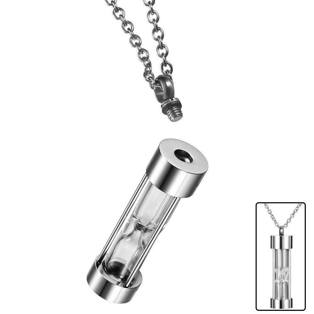 Hourglass Urn Necklace Memorial Jewelry For Ashes Pendant Cremation