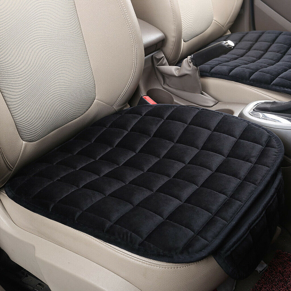 1 Universal Front & Rear Car Auto Winter Seat Cushion Seat Cover Pad Black