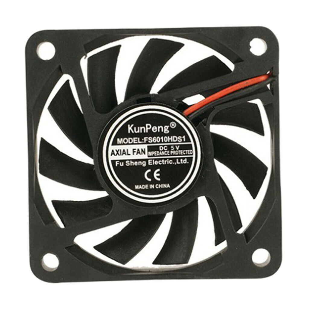 2X DC5V Cooling Fan Large Air Volume Radiator Heatsink Cooling System 60x10mm