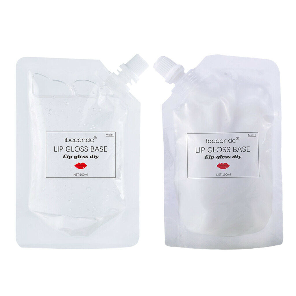 2Bags 100ml Makeup Lip Gloss Base Essence Hydrating Non-sticky DIY Gel