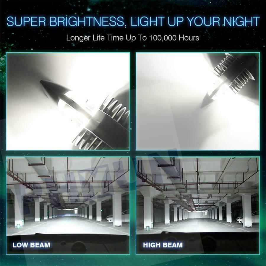Motorcycle 35W H4 9003 HB2 LED Headlight Bulb 6000LM 6500K Hi/Lo Beam Light Lamp