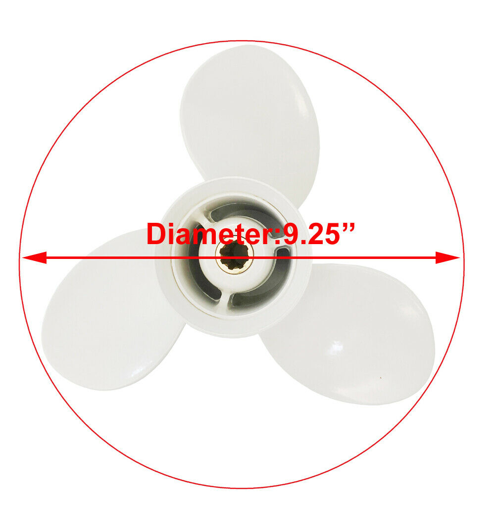 Boat Propeller 9 1/4x8 P for Yamaha 9.9HP 15HP 2 stroke 8 Tooth 63V-45947-00-EL