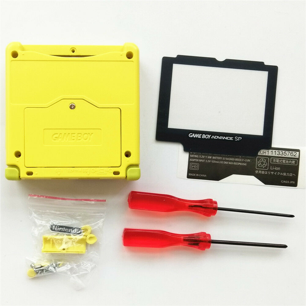 Yellow Spongebob Housing Shell Case For Nintendo Gameboy Advance SP GBA SP