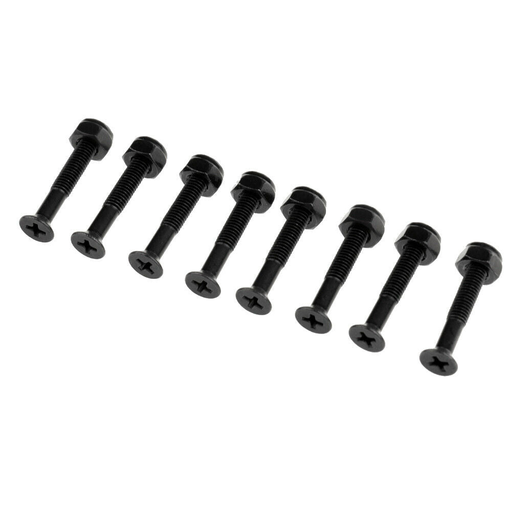 8 Pieces Replacement Skateboard / Longboard Screws Nuts Hardware Screw Set