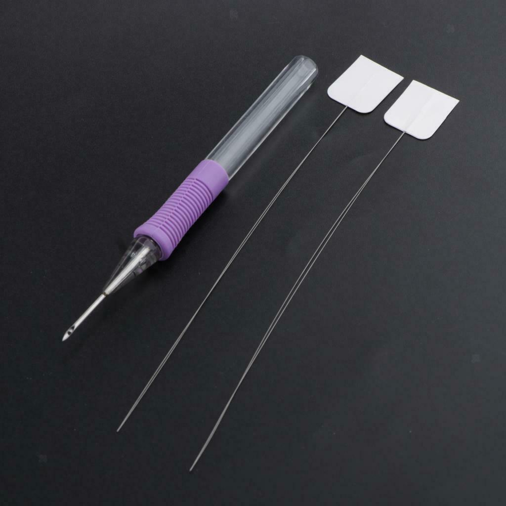 2 Sets Punch Needle Kit with Basic Tools Punch Needle Pen Lovely Bunny Cat