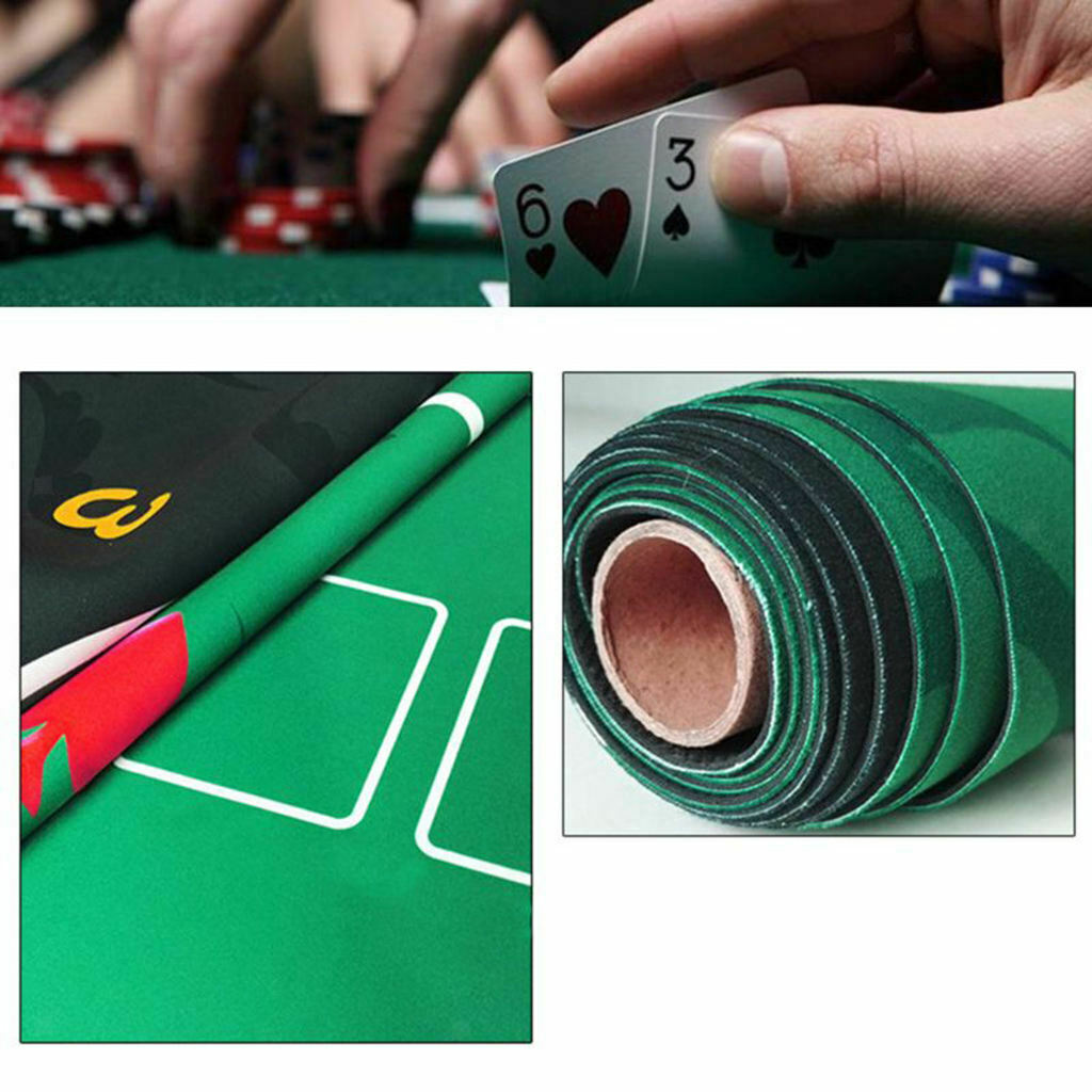 47x24'' Poker Table Layout Gambling Tabletop Mat 120x60cm Gaming Pad Felt