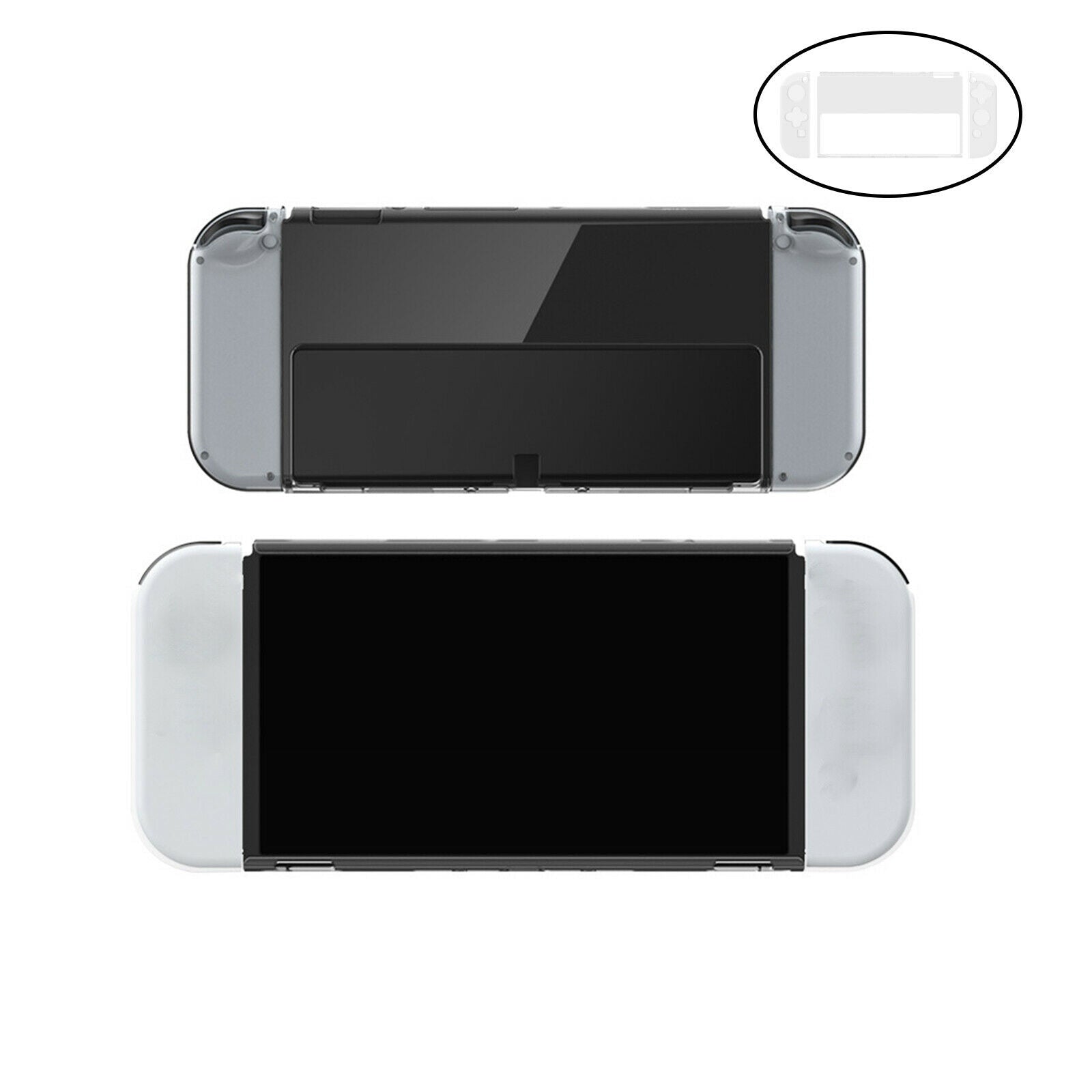 Dockable Case Clear Stand Separable Protector Shell for NS OLED Console