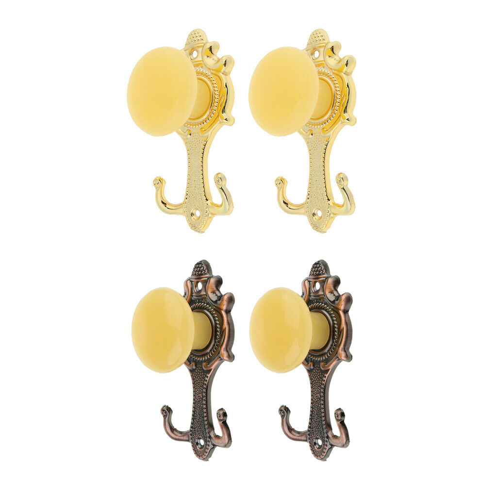 2 Pcs Alloy Curtain Wall Hook Drapery Tieback Decor,2 Colors Optional Bronze