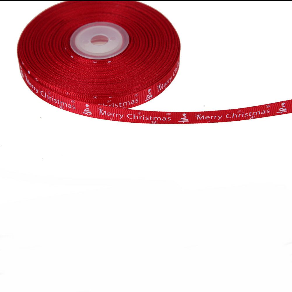 25yards/Roll Satin Ribbon Gift Wrapping Merry Christmas Happy New Year Cra.l8