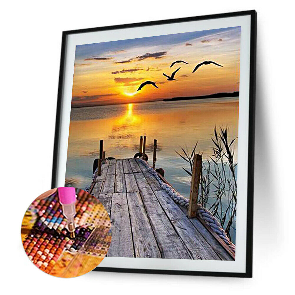 The Sea 5D Full Drill Round Diamond Painting DIY Needlework Cross Stitch @