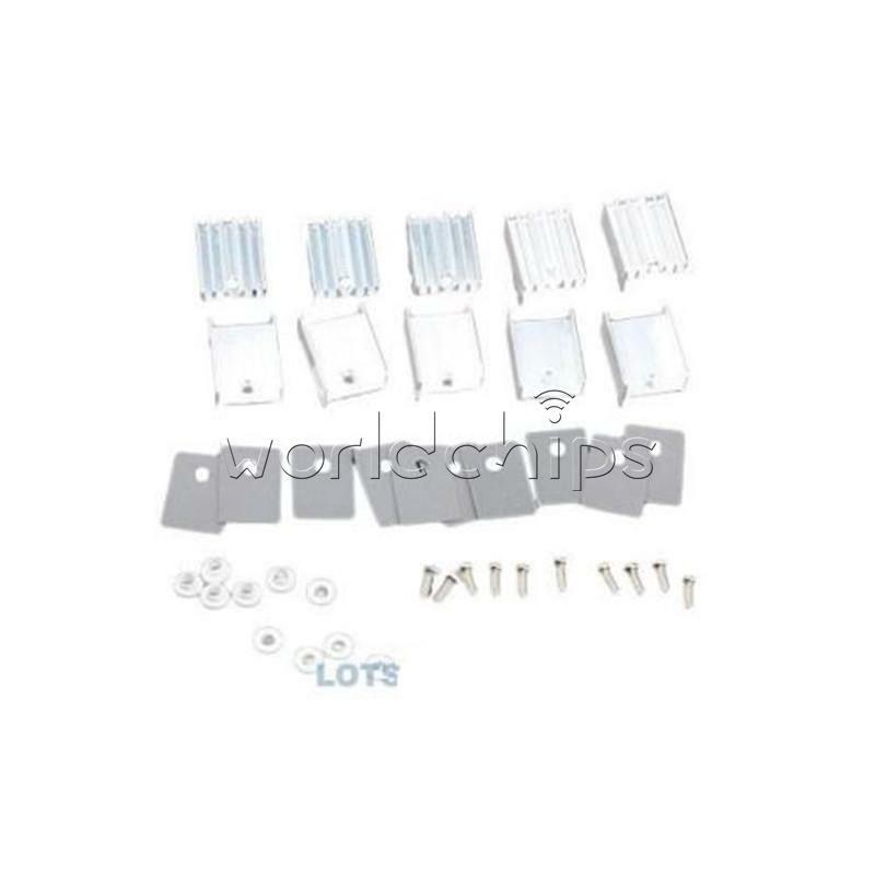 5PCS Aluminum Heatsink Heat Sink With Screw Sets Kits for Transistors TO-220