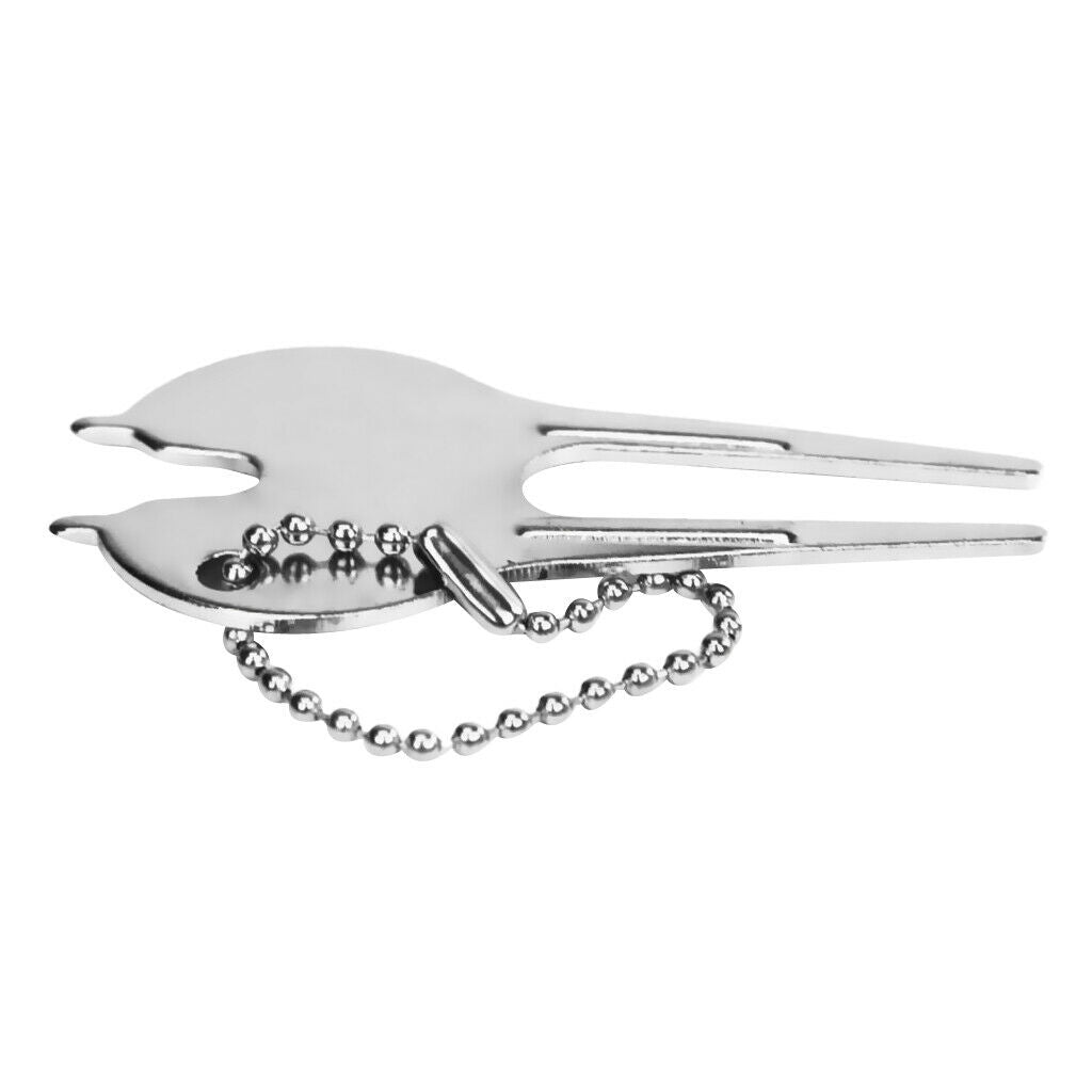 Portable pitch fork golf pitch fork divot tool for course maintenance