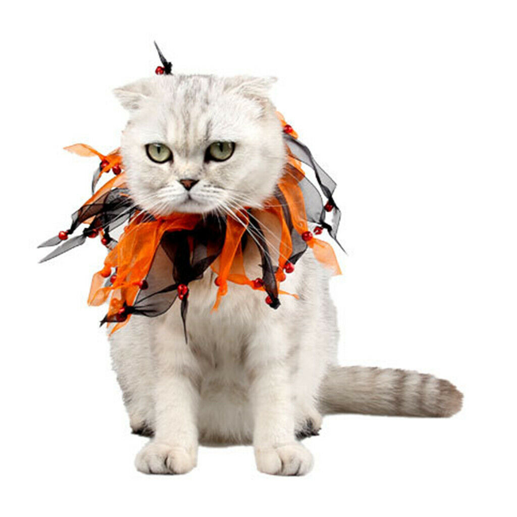 Black Orange Decorative Pet Christmas Collar Charms Lovely Christmas Neck Collar