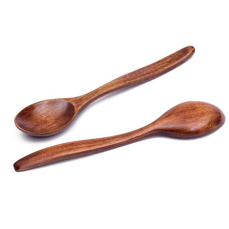 Wooden Spoon Bamboo Kitchen Cooking Utensil Tool Soup Teaspoon Catering A.l8