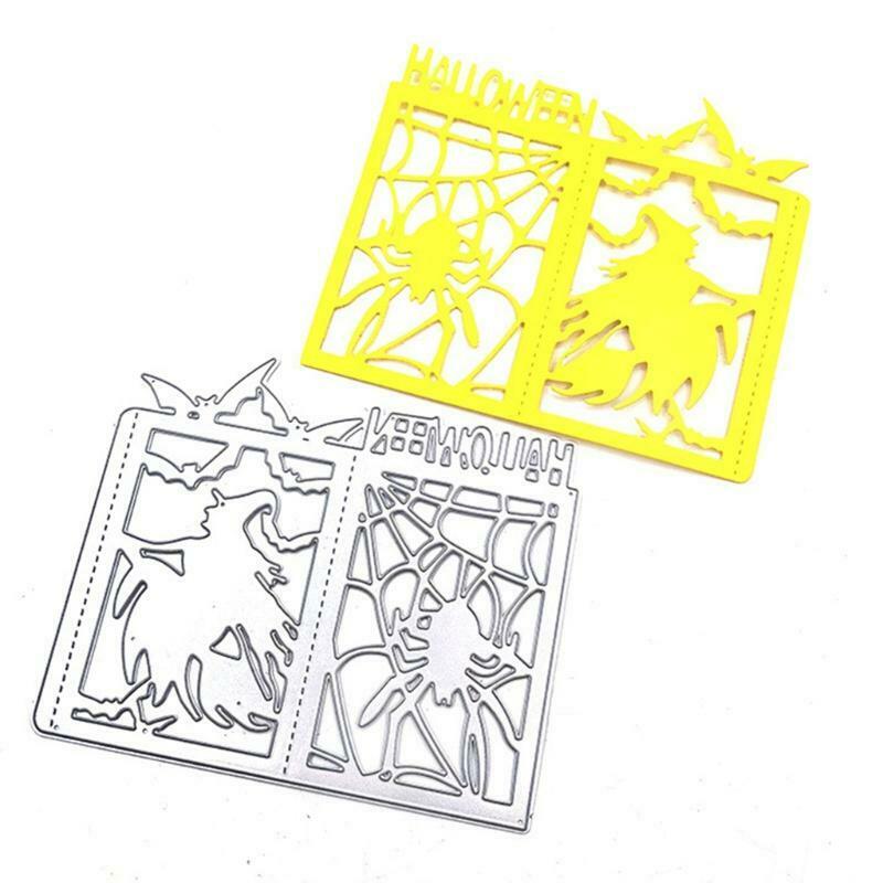 Halloween Witch Bat Spider Carbon Steel Cutting Dies DIY Scrapbooking Photo