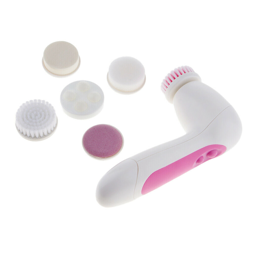 Facial Cleansing Brush, 6-in-1 Waterproof Electric Exfoliating Facial Brush Set
