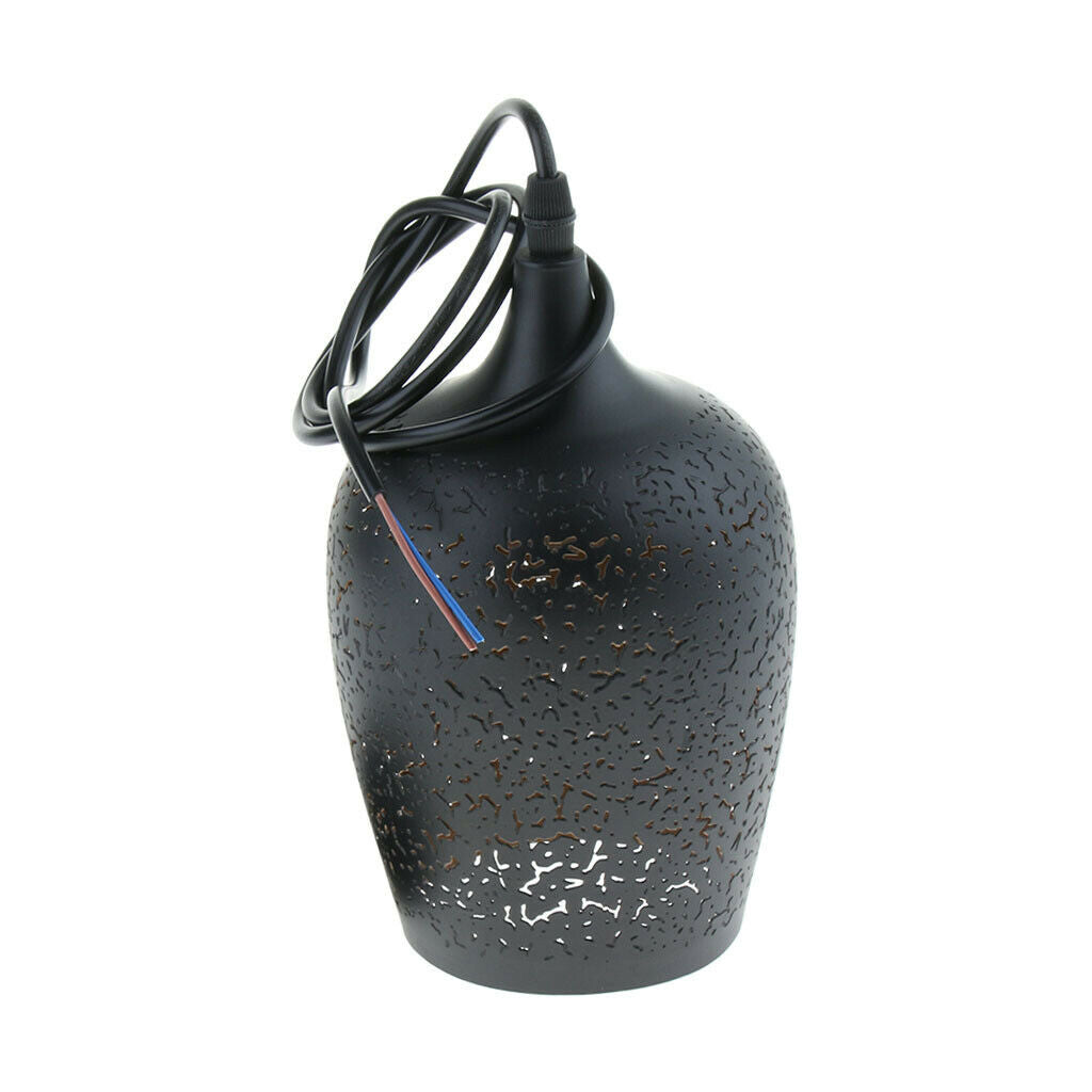 Industrial Style Replacement Bell Shaped Lamp Shade,20x13cm, Black,Vase Design