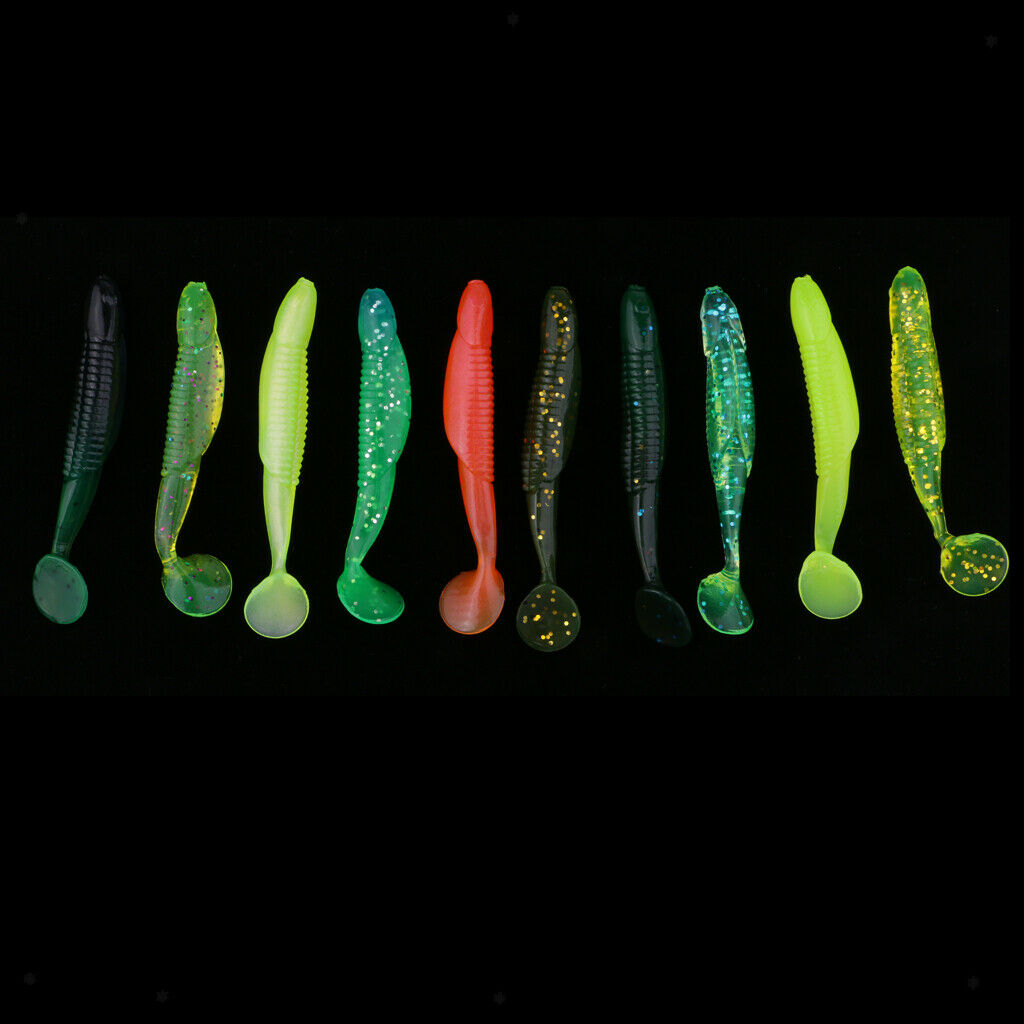 10Pcs Vivid Worms Soft Plastic Artificial Bionics Fishing Bait Lures 9.5cm
