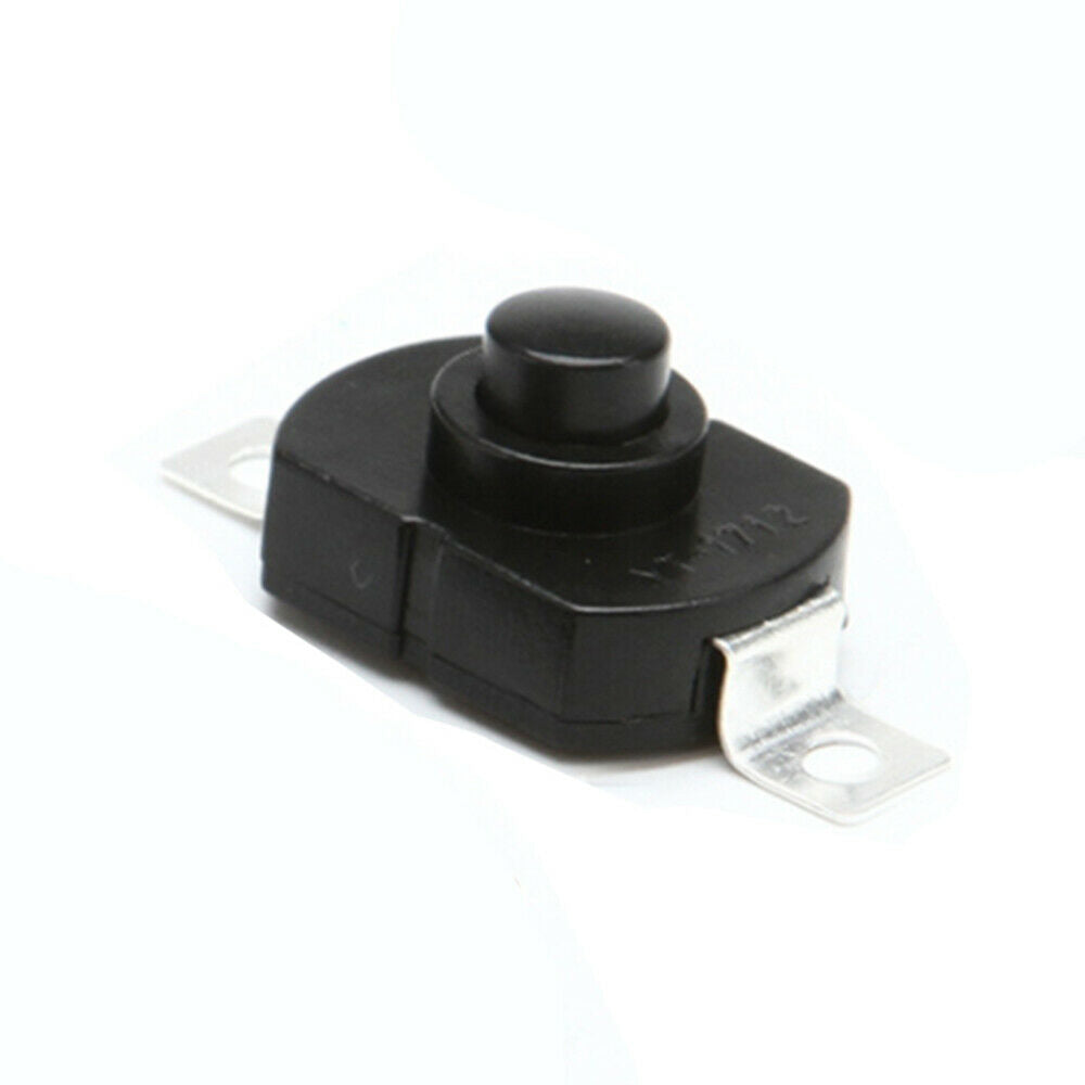 10Pcs/Lot DC250V 1.5A Black On Off Mini Push Button Switch for Electric Torch