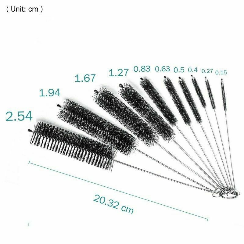 Teapot Nozzle Tube Nylon Baby Milk Bottle Cleaning Brush Reusable 10pcs