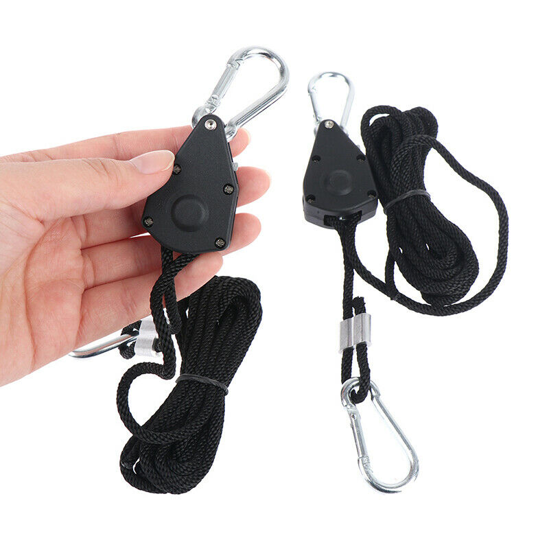 1Pair Hanging Rope Ratchet Lights Lifters Led Grow Light Hangers Zinc Alloy  SJ
