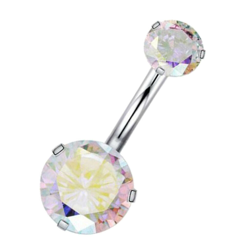 Crystal Zircon Body Piercing Navel Labret Tongue Eyebrow Barbell Jewelry 3