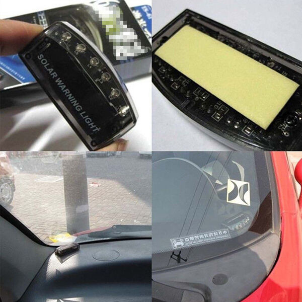 6 LED's Solar Energy Car Security Alarm/Warning Theft Flash Sensor Light Pretty