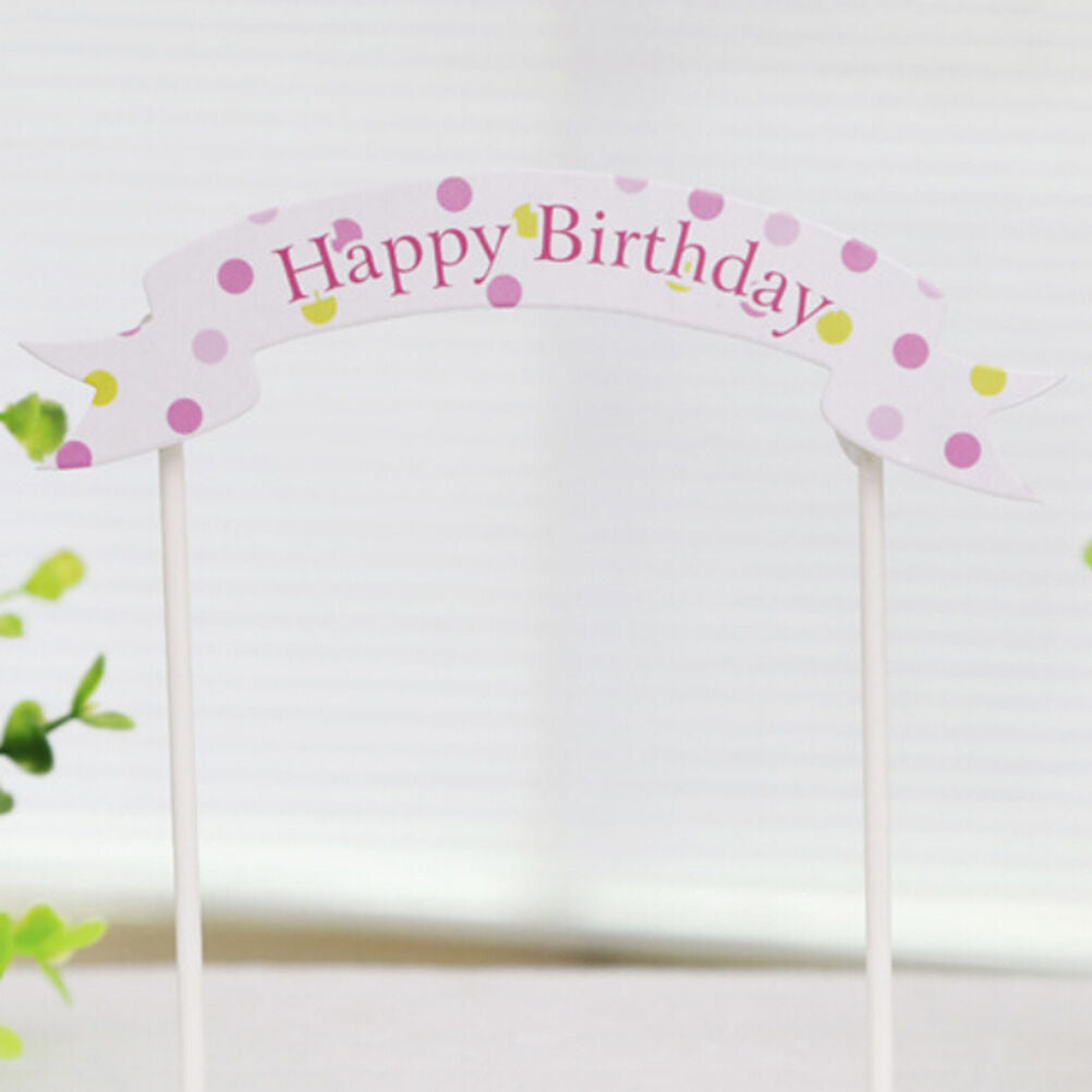 Happy Birthday Cake Cupcake Bunting Banner Flag Food Topper Party Picks BDAU