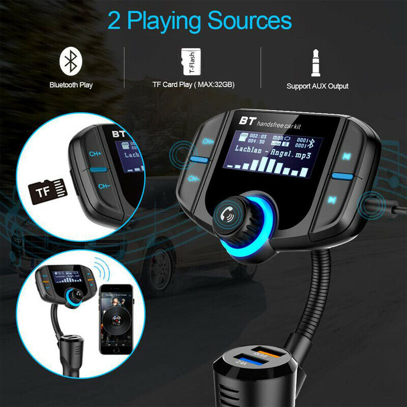 Bluetooth Transmitter Radio FM Transmitter for Car Large Screen USB MP3 Player