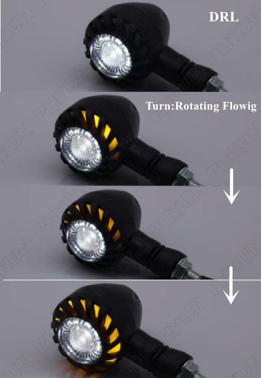 2PCS Motorcycle ATV Turn Signal Lights DRL Tailights Indicator Lamps Universal
