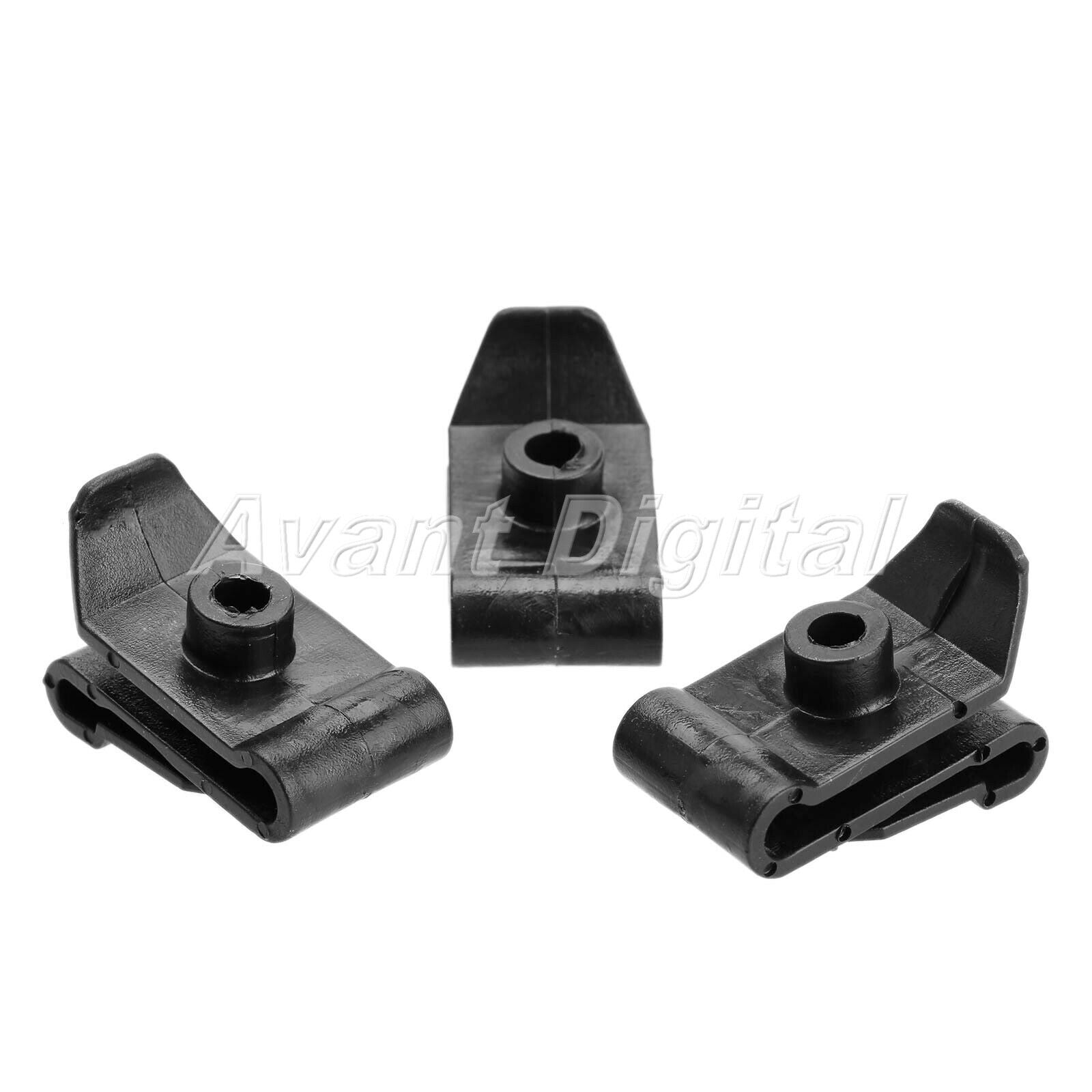 50PCS Black Plastic Plug Fastener Hood Prop Rod Support Clips Rivets for Car