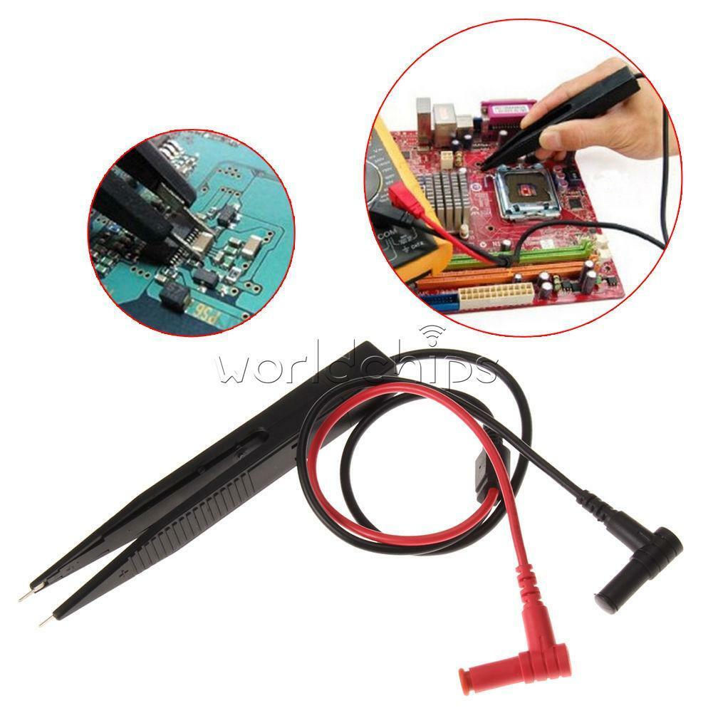 250V SMD 10 mm Inductor Test Clip Probe Tweezer f/ Resistor Multimeter Capacitor
