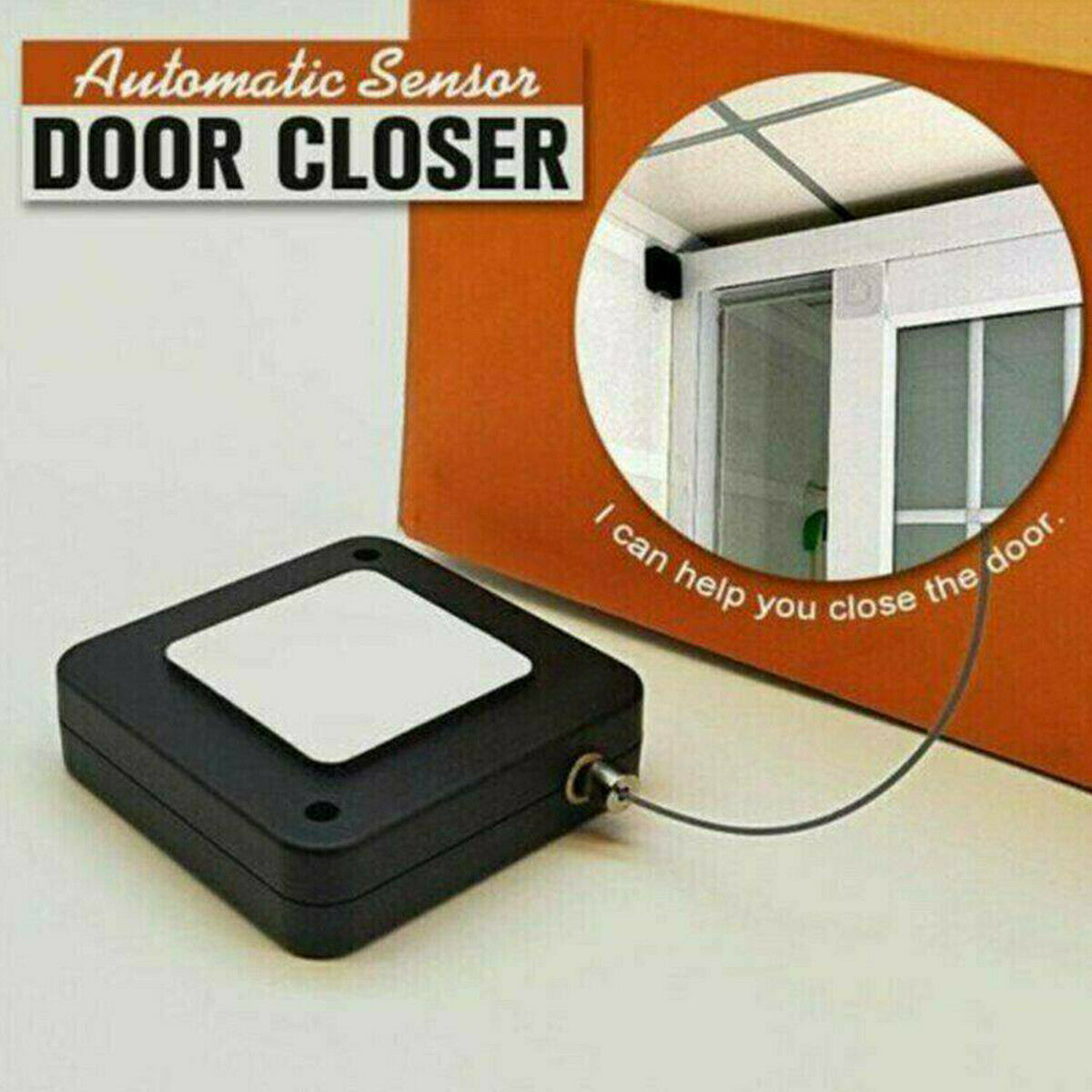 1pc Punch-free Automatic Sensor Door Closer Portable Home Office Doors Off