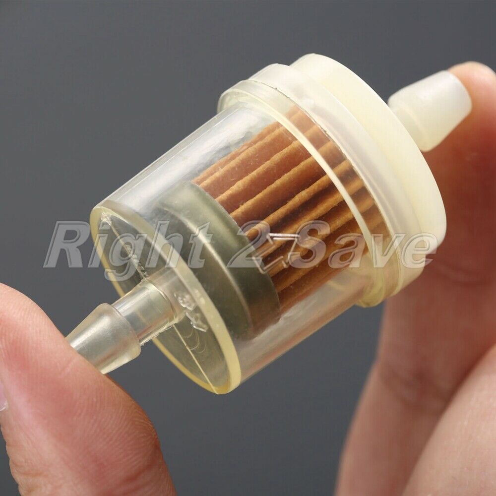 Motorcycle Yellow 1/4" 6mm 7mm Hose Line Fuel Gas Oil Filter Cleaner Universal