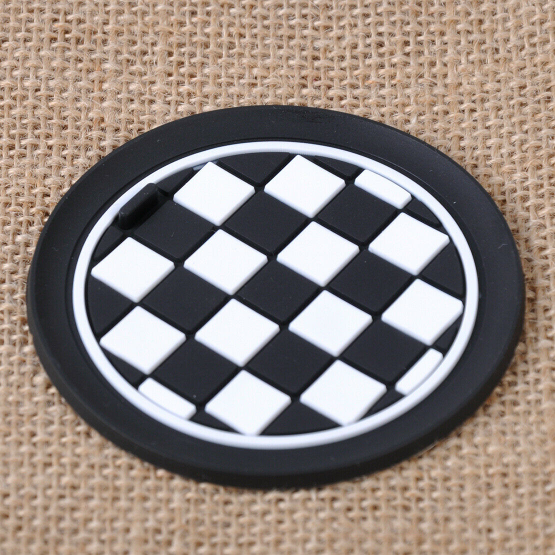 3x Checkered CAR Cup Mat Cup Coaster Fit for Mini Cooper JCW R55 R56 R57 R58 An