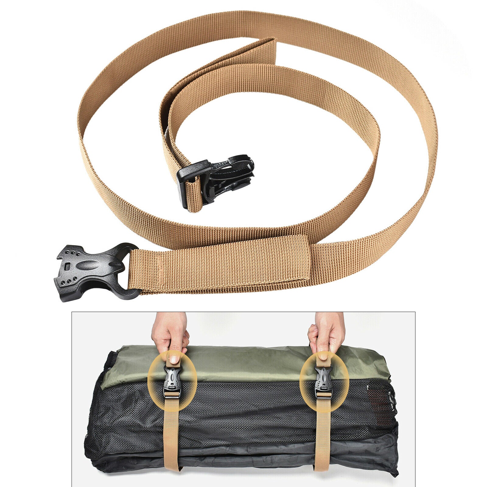 Luggage Strap Packing Belt Bag Cargo Surfboard Lashing Strap with Cam Buckle