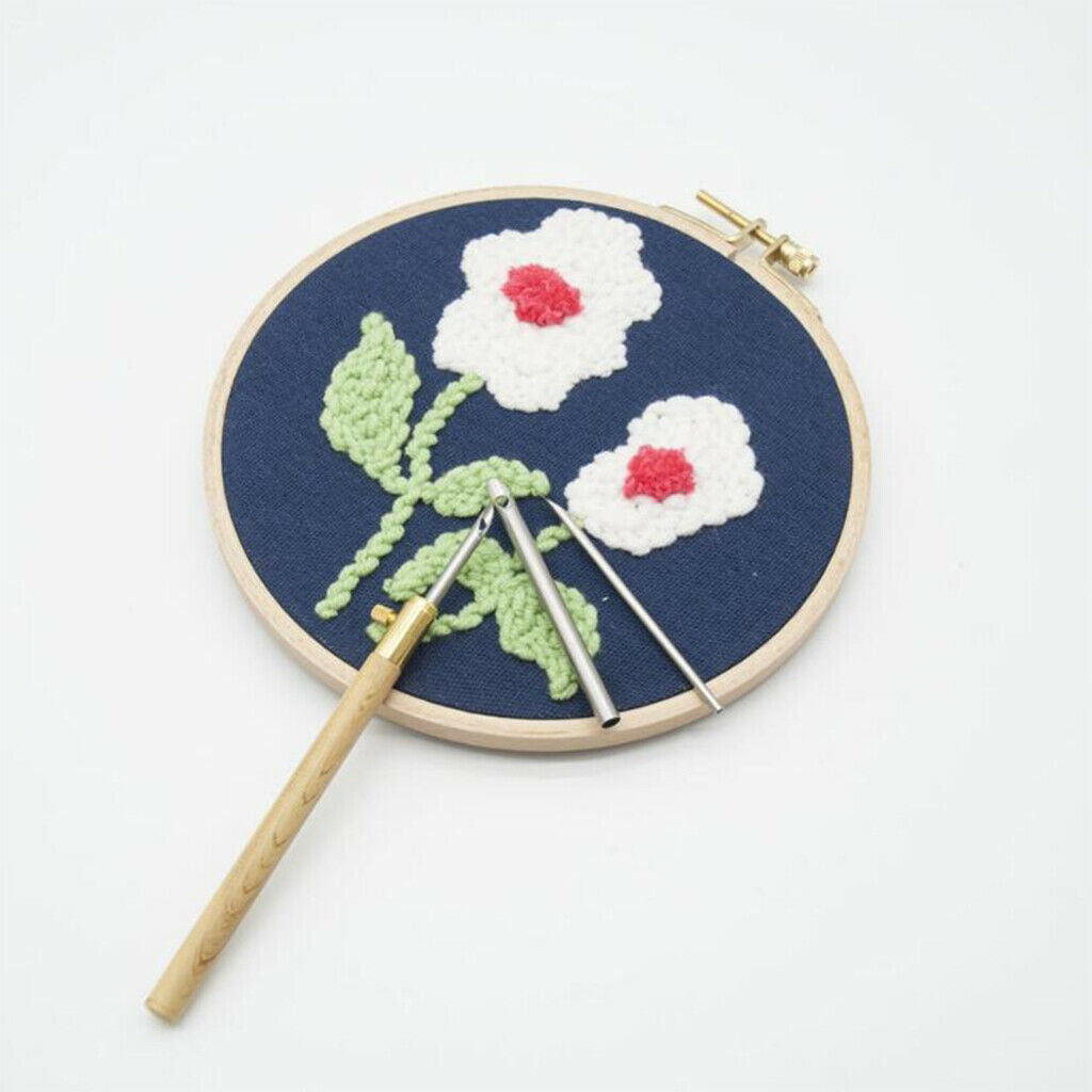 Embroidery Punch Pens Weaving Stitchwork Needle Applique Kit Knitting Tools