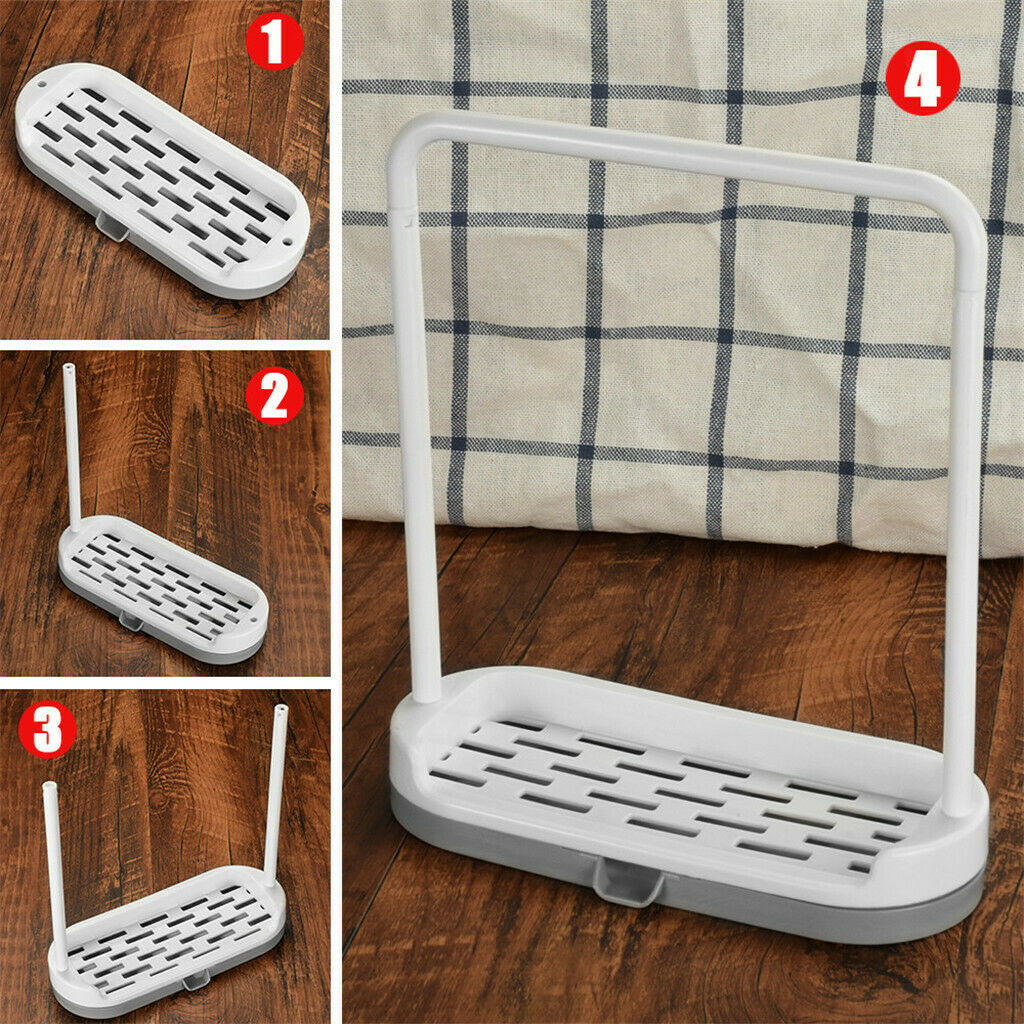 Shower Products Soap Tray Holder Towel Drain Rack Bathroom Tool Gray