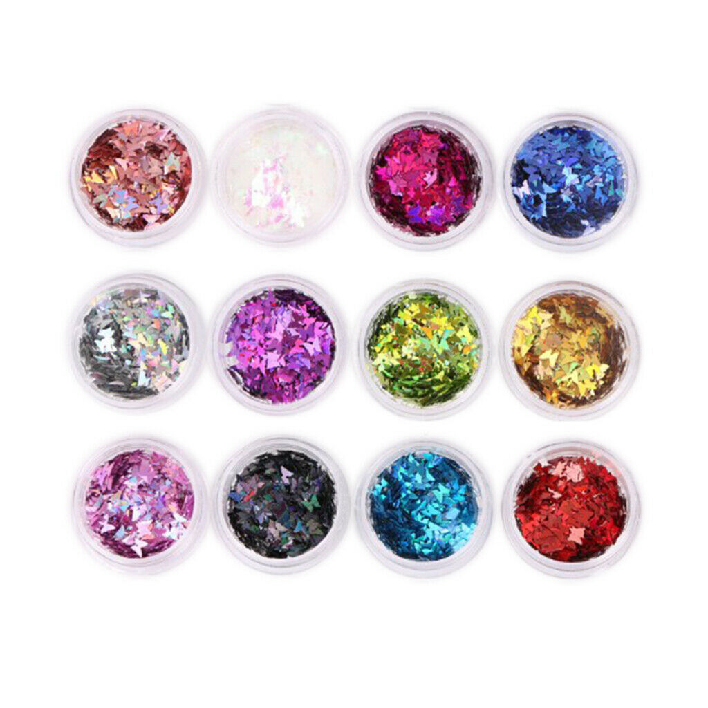 60Pcs Beautiful Nail Sequins Long Lasting Nail Art Manicure DIY Decoration