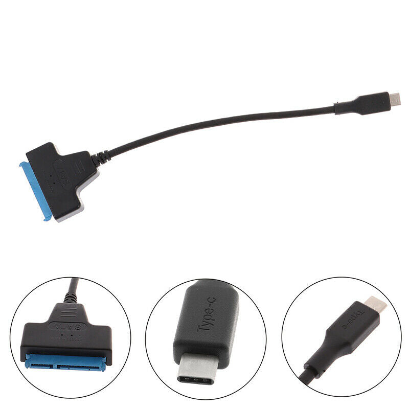 SATA to USB 3.1 Cable Adapter USB Type C SATA Converter for 2.5'' HDD/SSDJCAU Lt