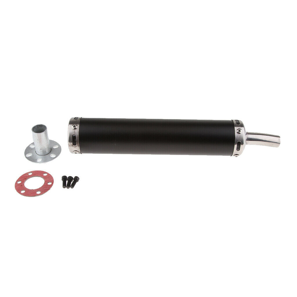 Black Motorbike Exhaust Muffler Silencer Pipe Universal for Motorcycle 20mm