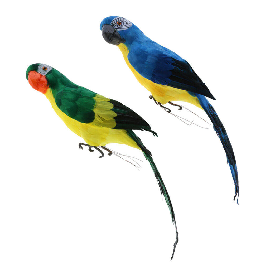 2pcs Simulation Feather Bird Artificial Foam Parrot Birds Party Crafts Ornament
