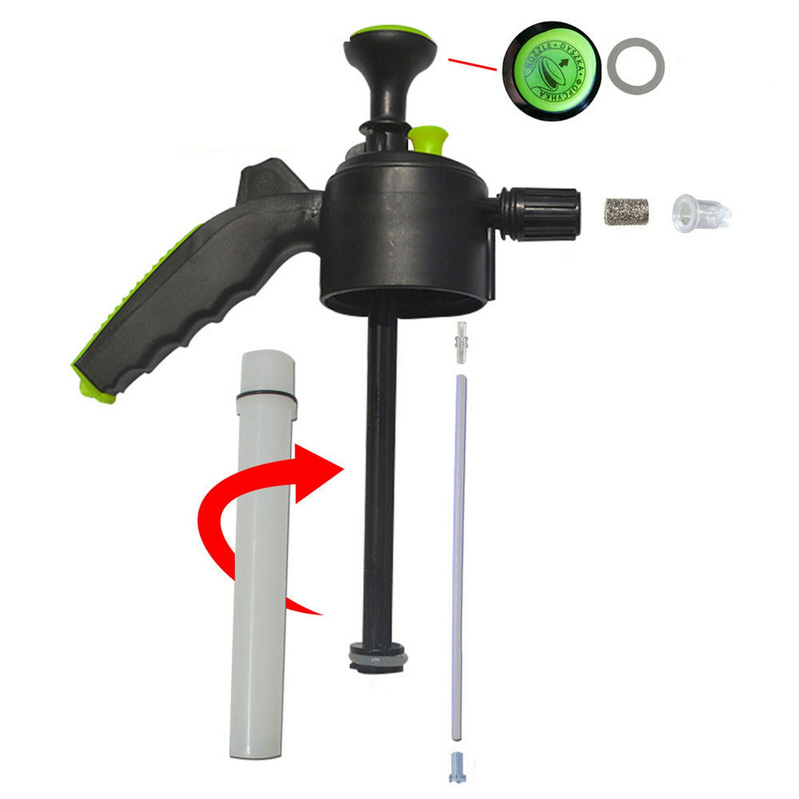 Handheld Foam Sprayer with Safety Valve for Car Wash Lawn Yard Table Mirrors
