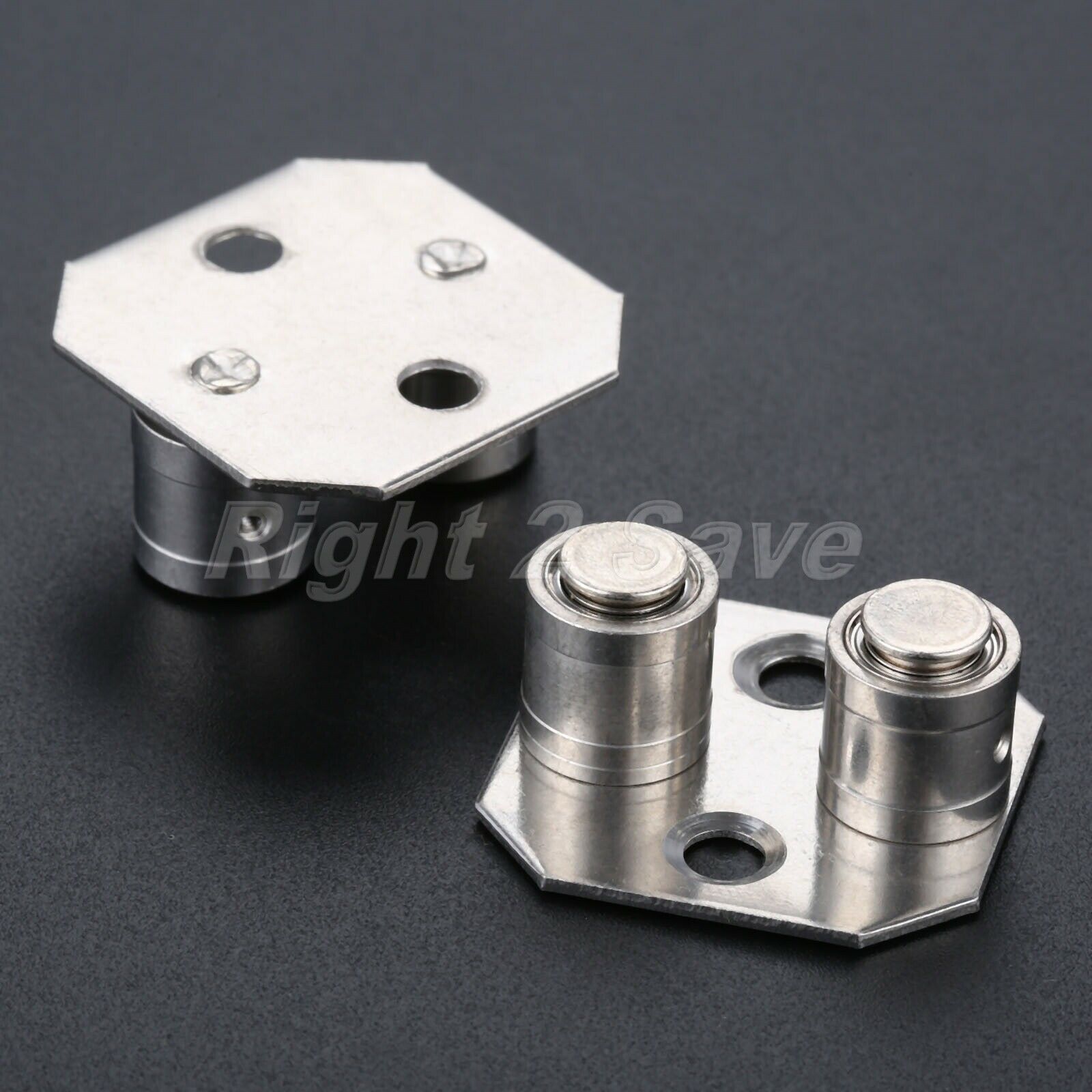 2Pcs Wooden Sliding Door Cabinet Limiter Two-wheel Rail Guide Locator Stopper