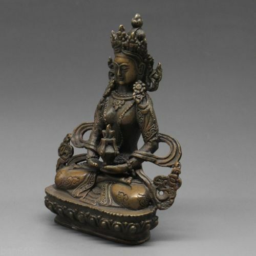 Chinese Tibet Tibetan Buddhism Bodhisattva Vajrasattva Buddha Bronze Statue
