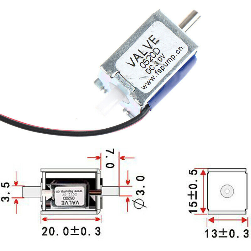 DC 3V Mini Electric DC Solenoid Valve N/C Normally Closed For Gas Air Val.l8