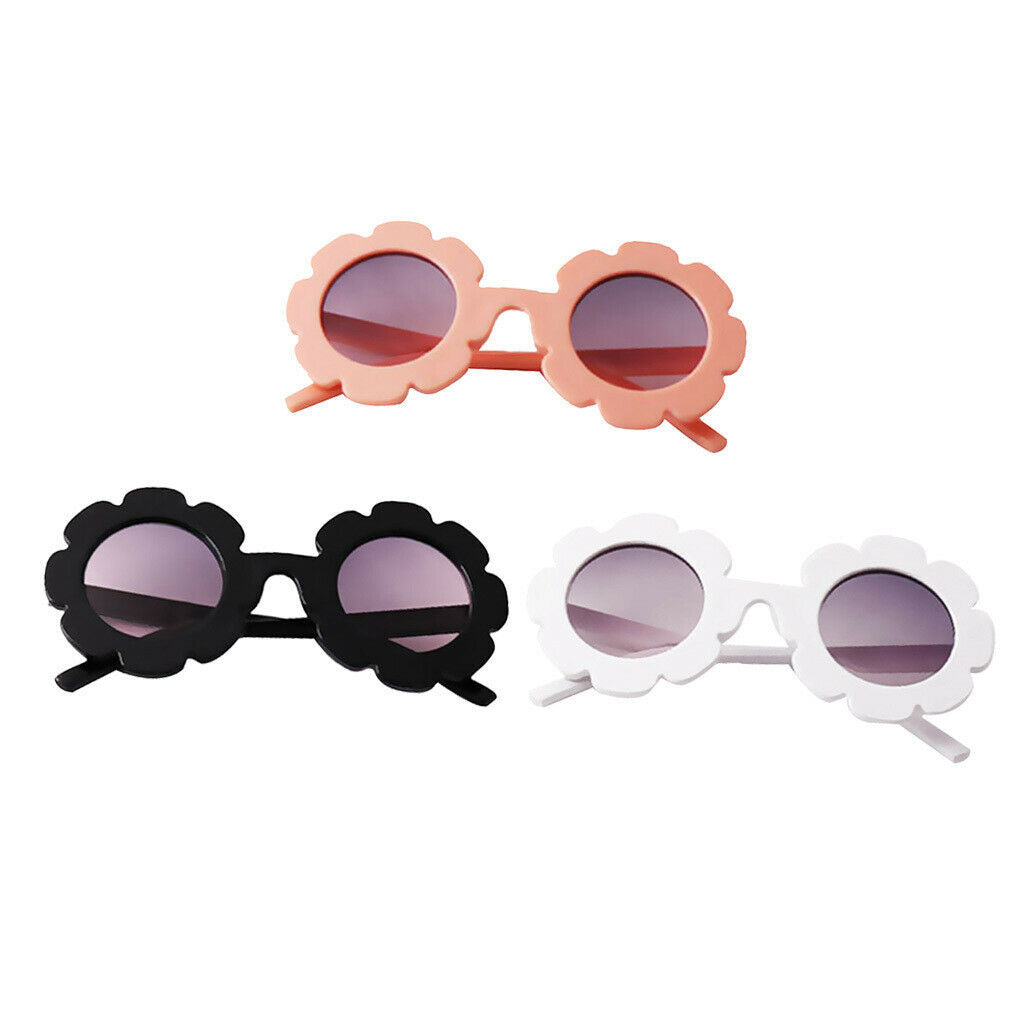 3pcs Fashion Cute Kids Girls Flower Sunglasses Toddler UV400 Goggles Glasses
